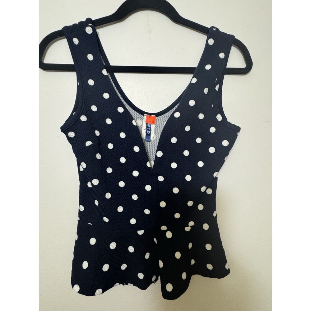 Polka Dot Blue Top NWT Size Medium